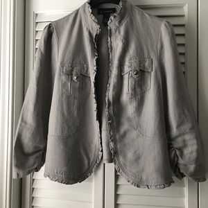 NOT FOR SALE. INC, Edgy, gray linen jacket. EUC